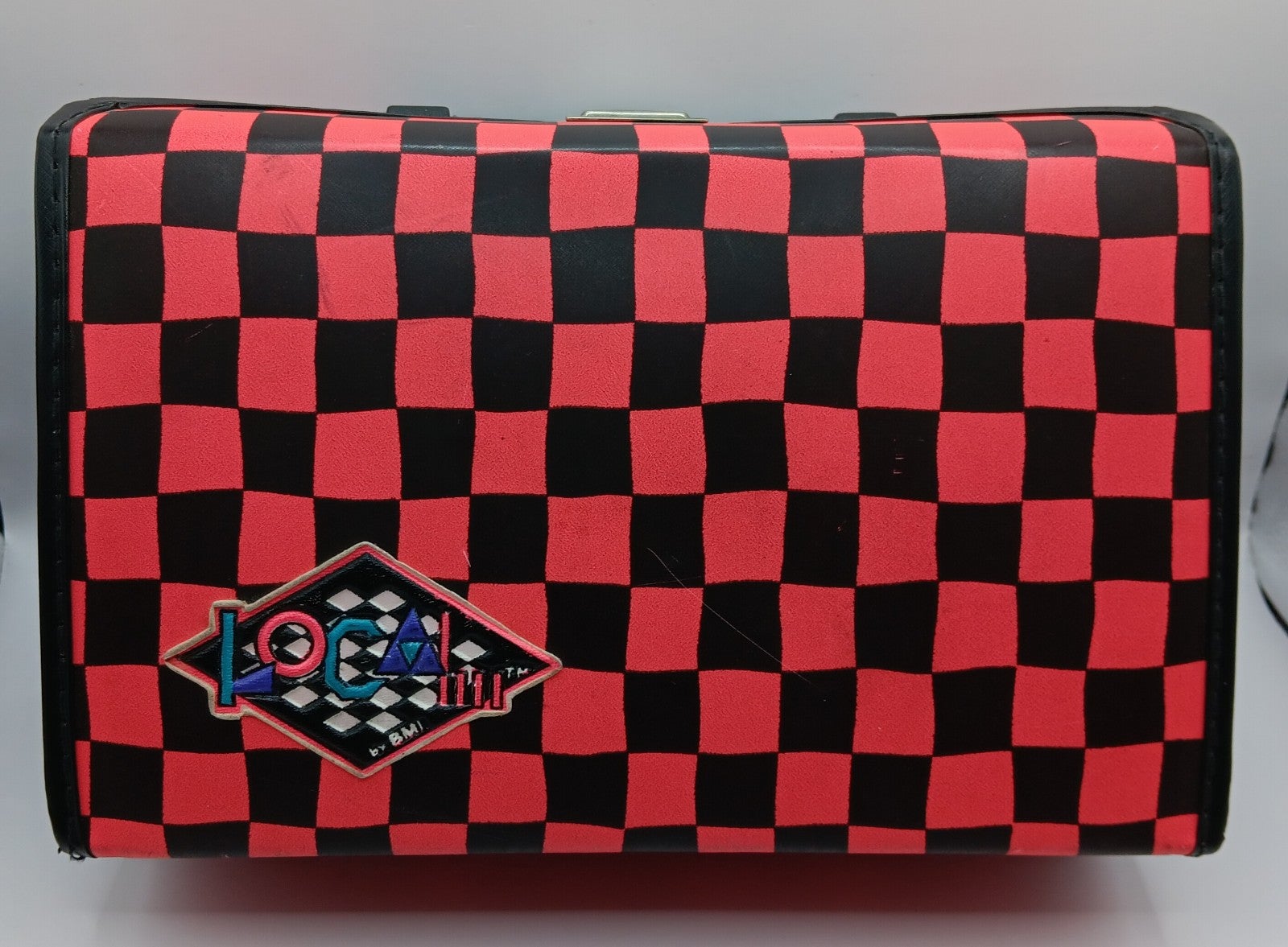 BMI Local Vintage Cassette Holder (Black and Red checkered) 1980s VGC