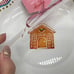 Harvest Green Studio Porcelain 8.5in Gingerbread House Bowl Set CC02B53015