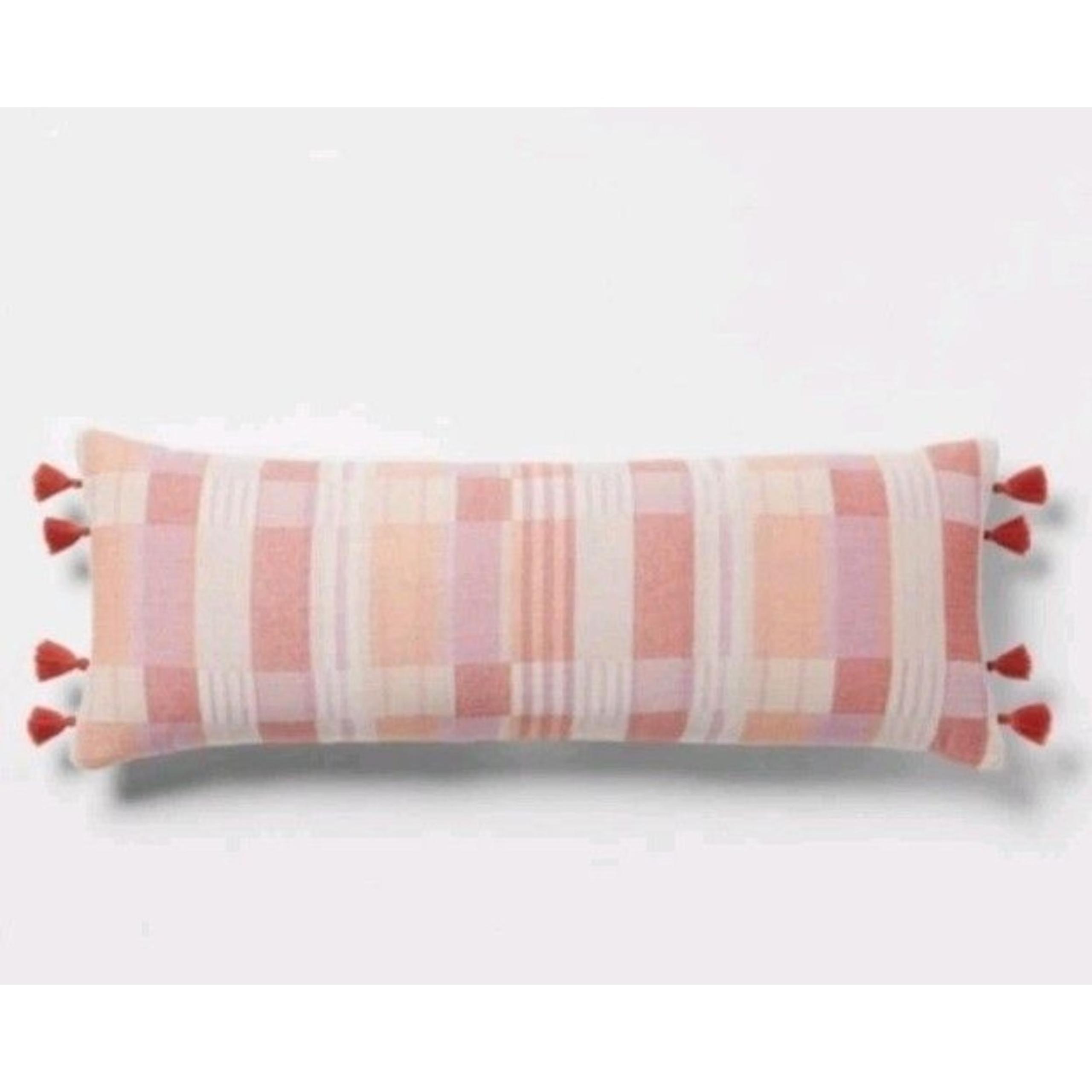 Threshold Decorative Pillow Oversized 14x36" Tassels Boho Multicolor NWT