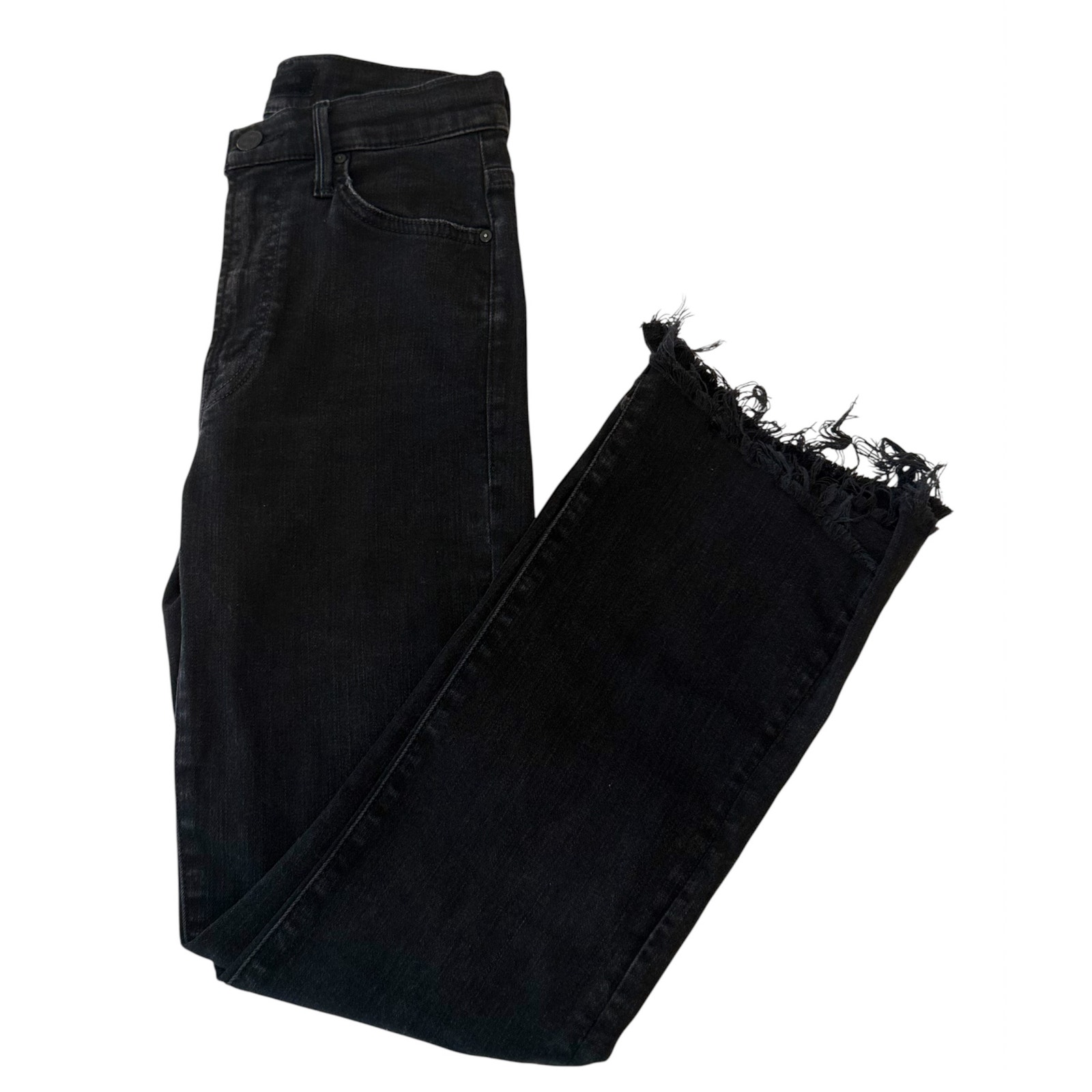 Mother | Insider Crop Two Step Fray in Not Guilty black wash | size 25