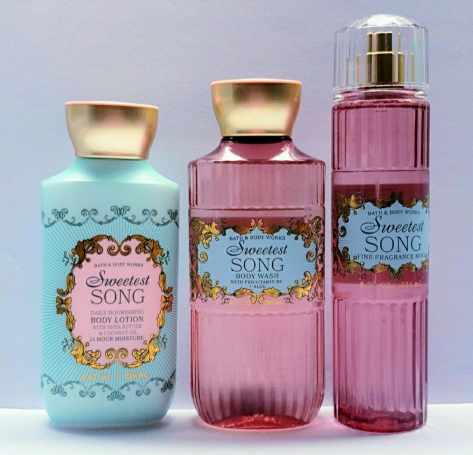 Bath & Body Works THE SWEETEST SONG Fragrance Mist, Body Lotion and Body wash