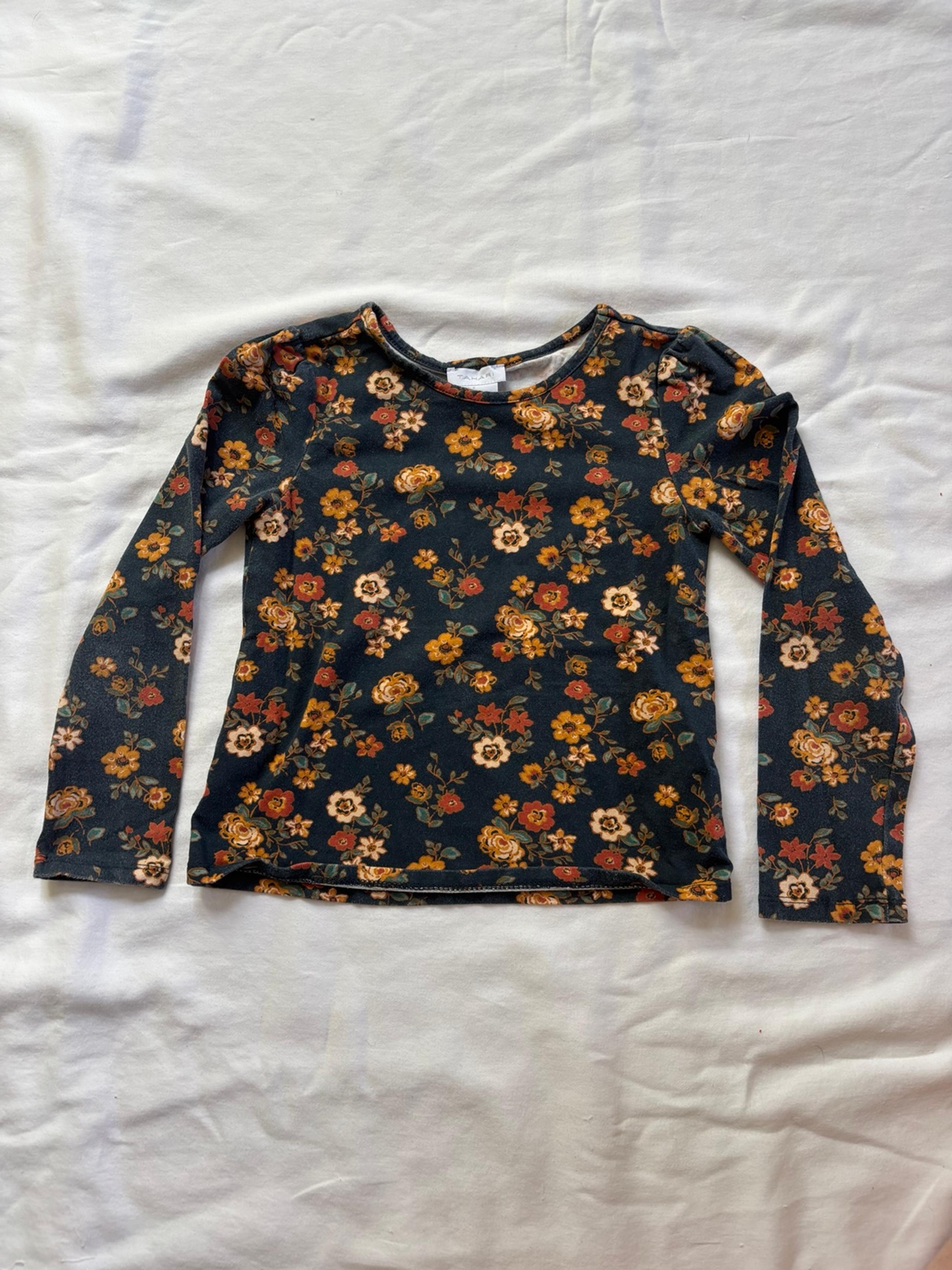 Tahari Kids Long Sleeve Floral knit top