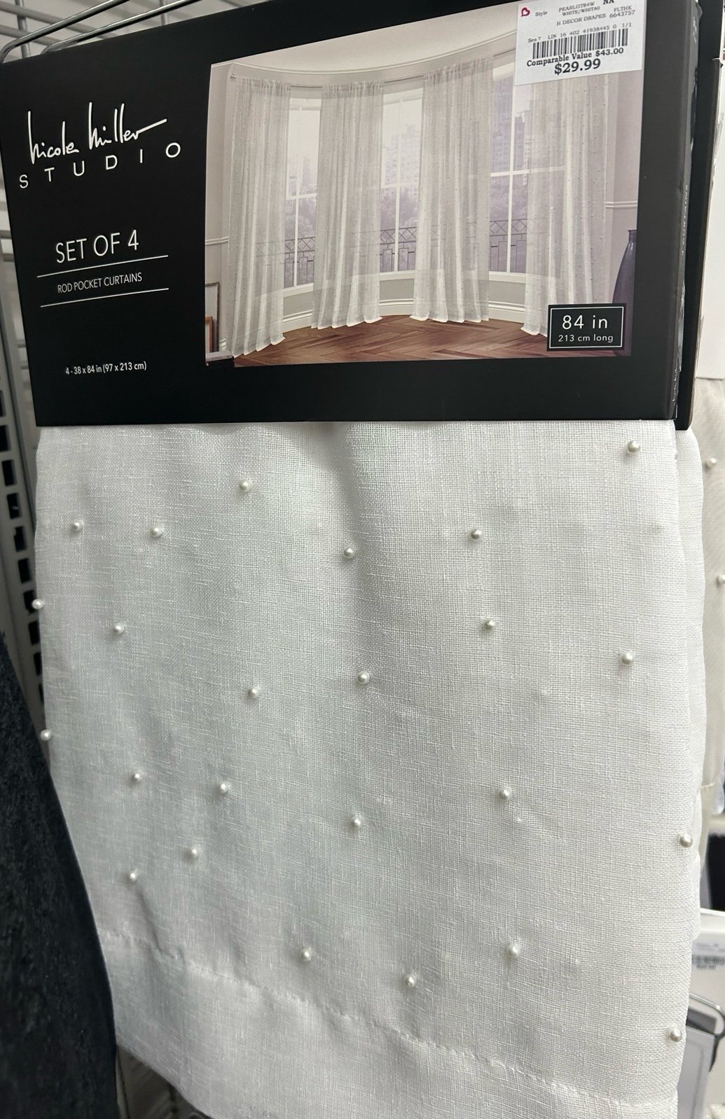 Curtains by Nicole miller 84 inches set of 4 nwy