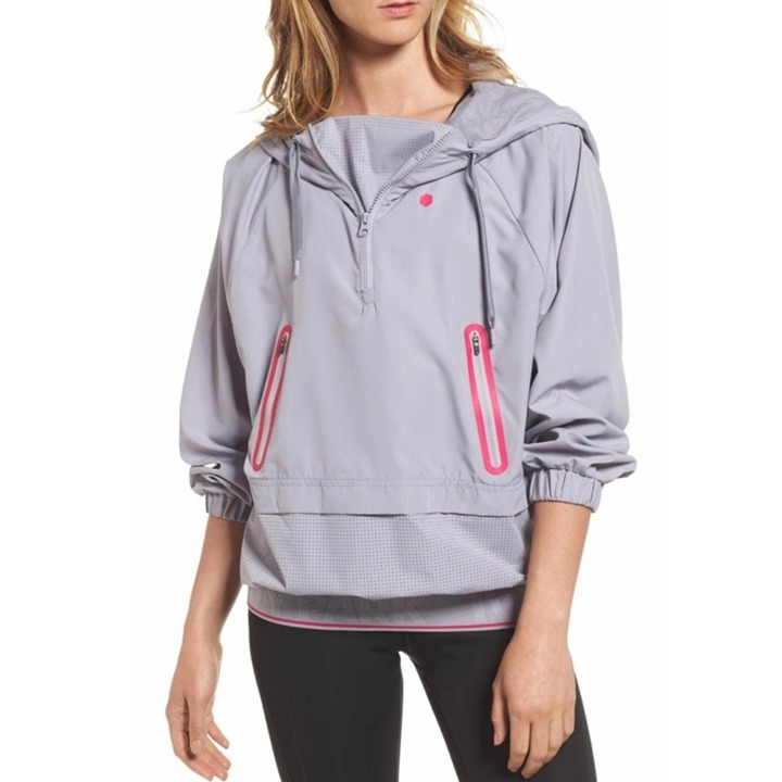 Ivy Park Perforated Panel Windbreaker Nylon Jacket Streetwear Beyonce Size XS