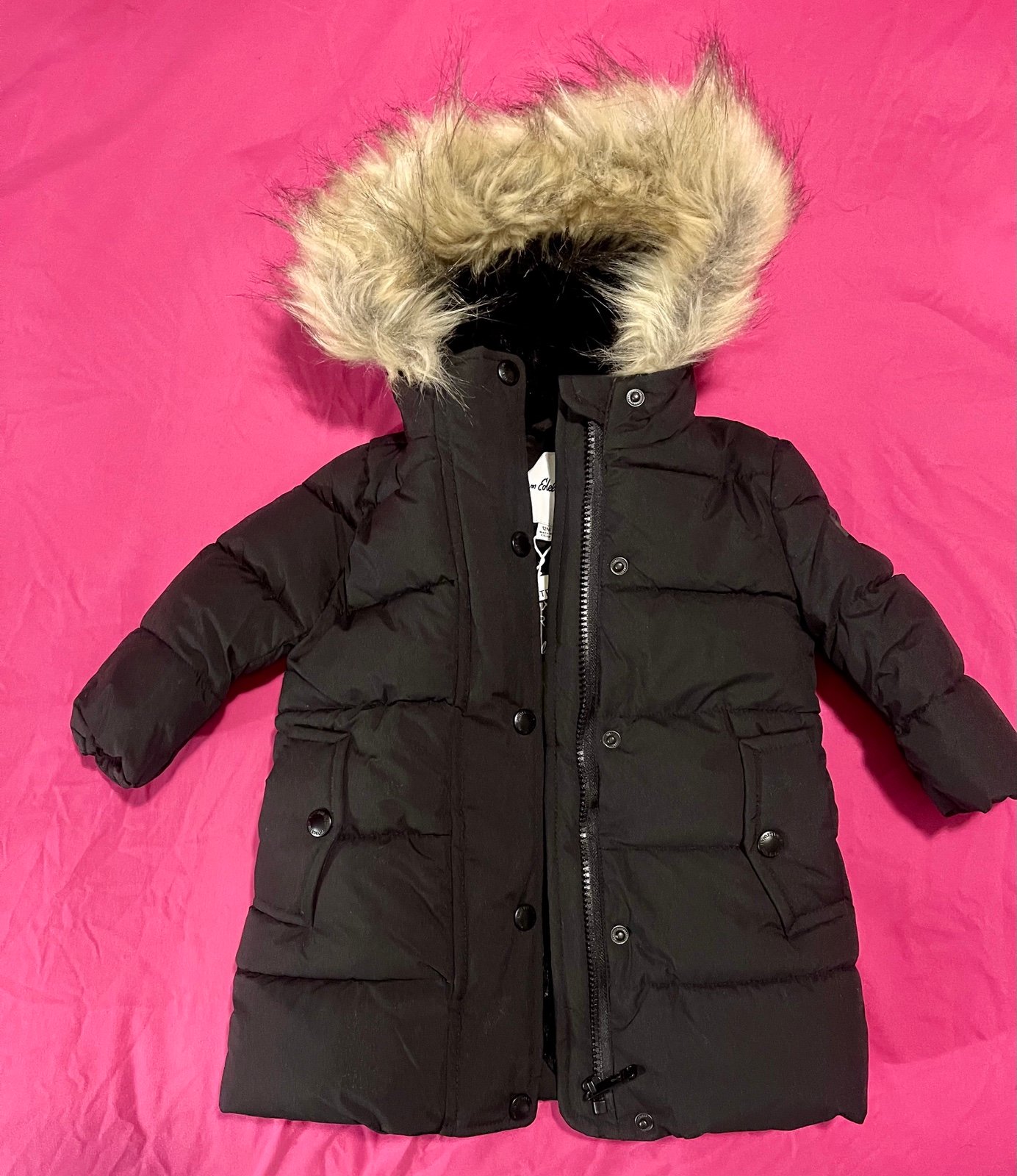 NWT Sam Edelman Faux Fur Hooded Puffer