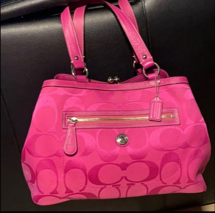 COACH Magenta HOT Pink XL Tote Bag NEW!!