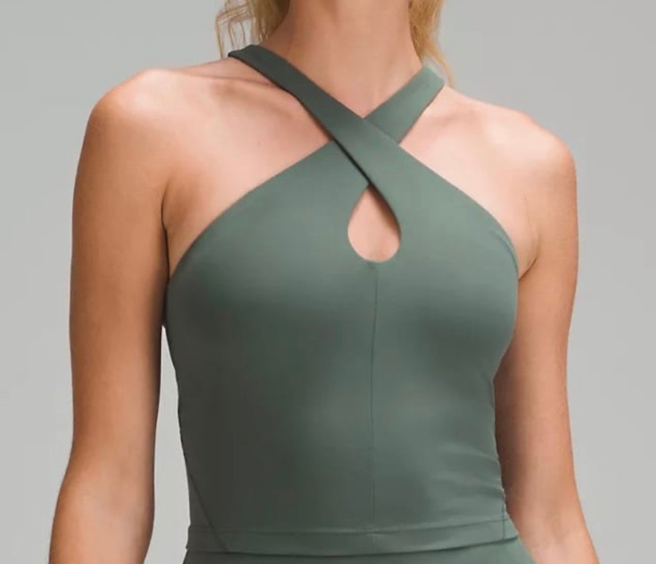 NWT Lululemon Align Kyhole Halter Tank Top Dark forest Sz 8