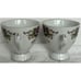 Yong Sheng Vintage 1970s Lotus Flower Set Of 2 Cups & Saucers Liling, China EUC