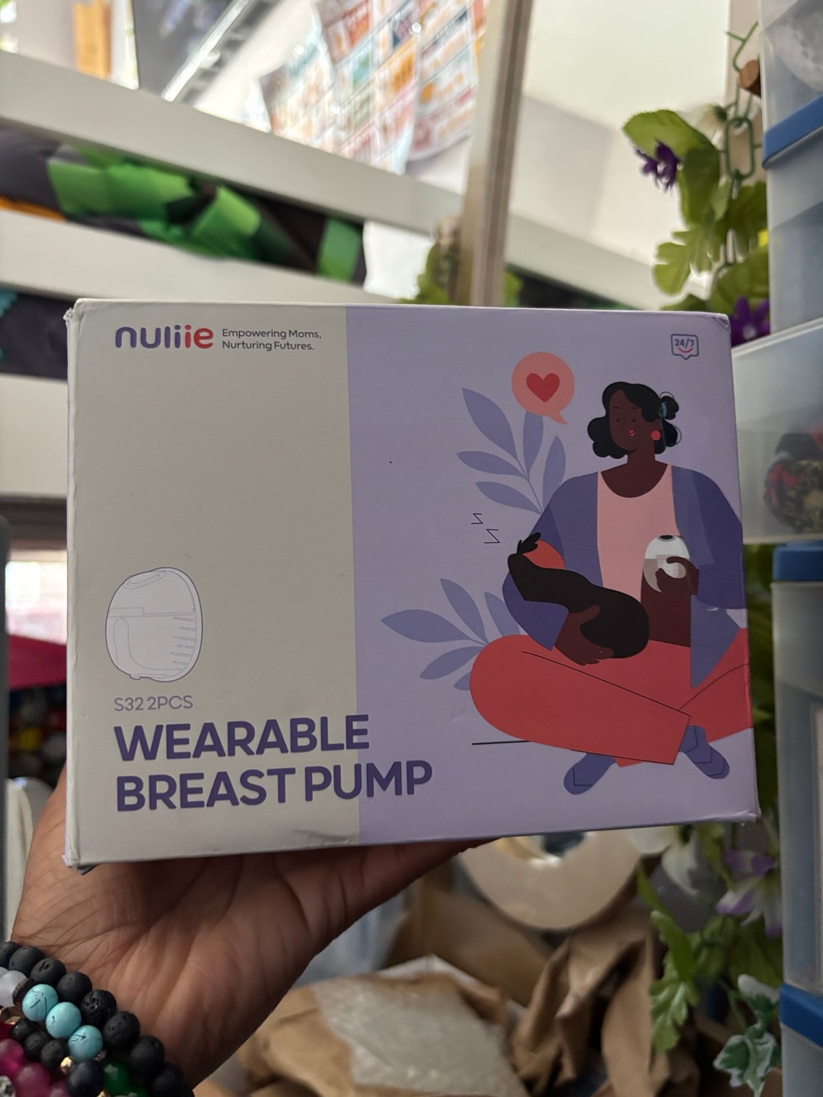 Nuliie Hands-Free Breast Pump, Wearable Breastfeeding Pump In box