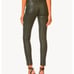 FRAME Le High Skinny Leather Pants High Rise Stretch, Deep Moss Green