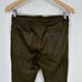 FRAME Le High Skinny Leather Pants High Rise Stretch, Deep Moss Green