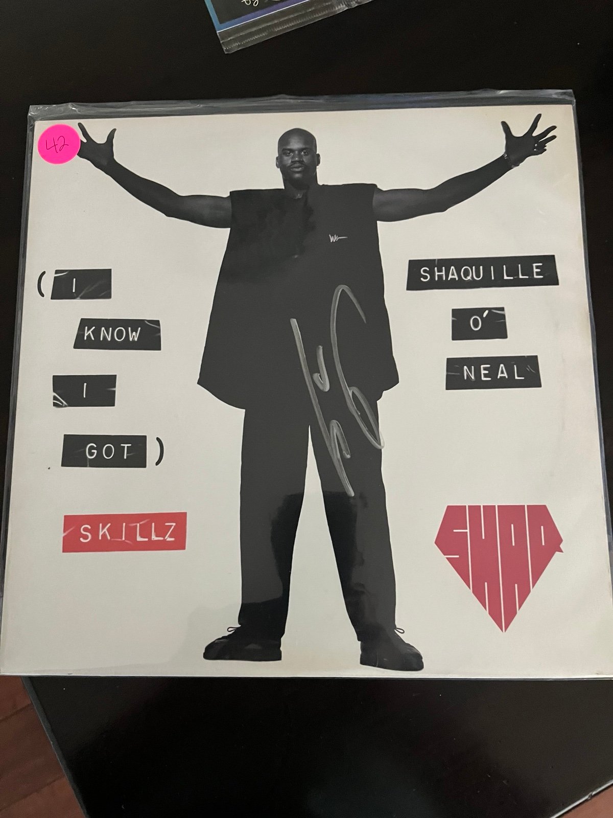 Shaq Autographed Vinyl Record
