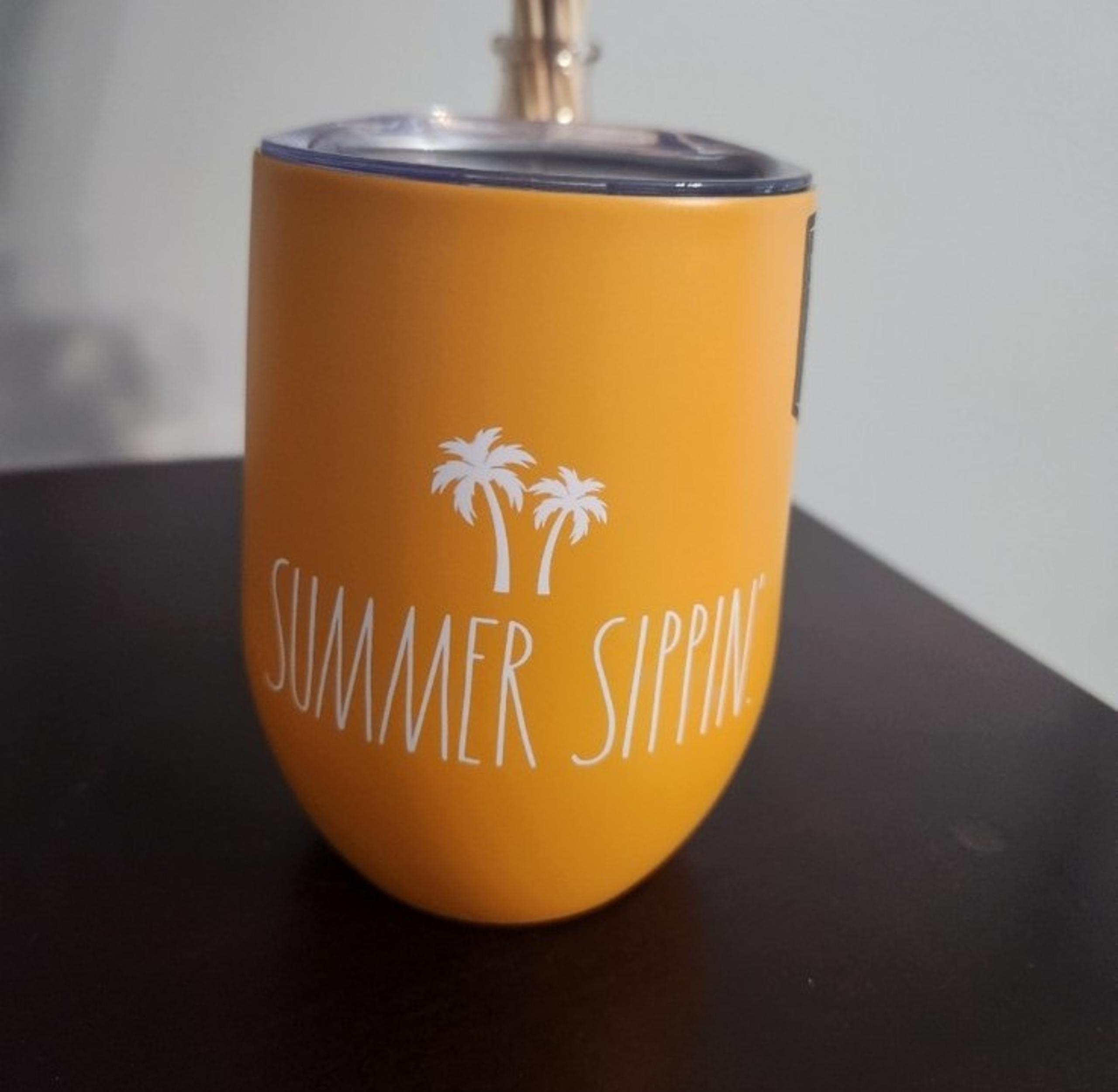 Rae Dunn insulated cup with lid NEW
