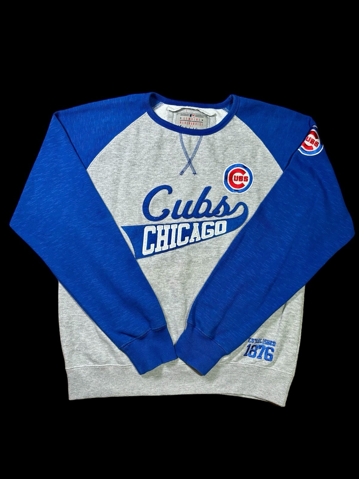 MLB Soft As A Grape Women's Size L Stitched Chicago Cubs Sweatshirt
