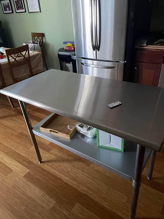 NSF Stainless Steel Prep Table, 48 x 18 x 34 Inch **Brand New**