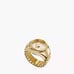 NWT Fossil Watch Ring Gold Stainless Steel