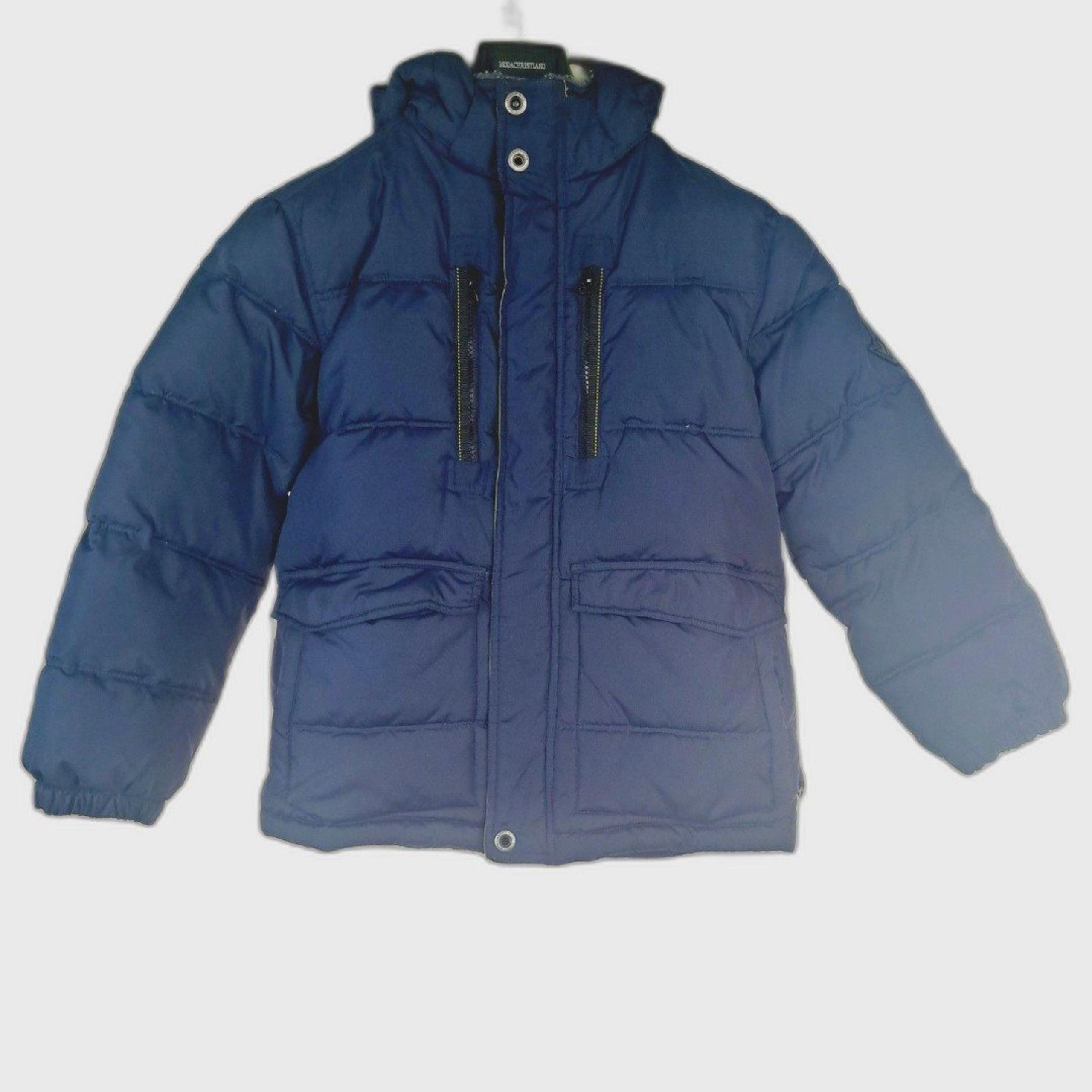 Hawke & Co Outfitter Boys Winter Jacket with Hood Size 14/16 Blue Pre Owned