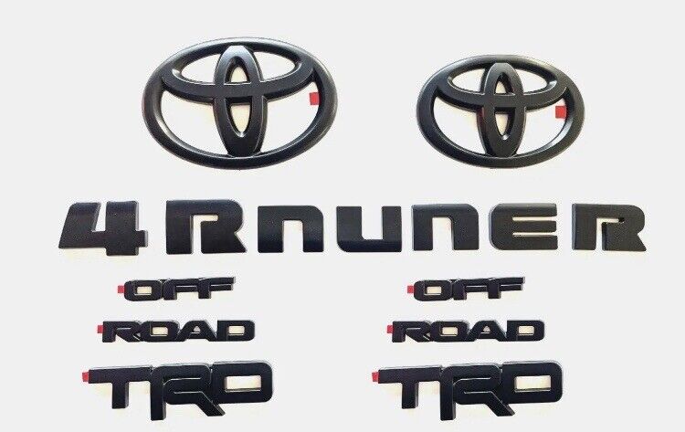Fit 2010-2022 TOYOTA 4RUNNER TRD OFF ROAD BLACKOUT EMBLEM OVERLAY KIT GENUINE