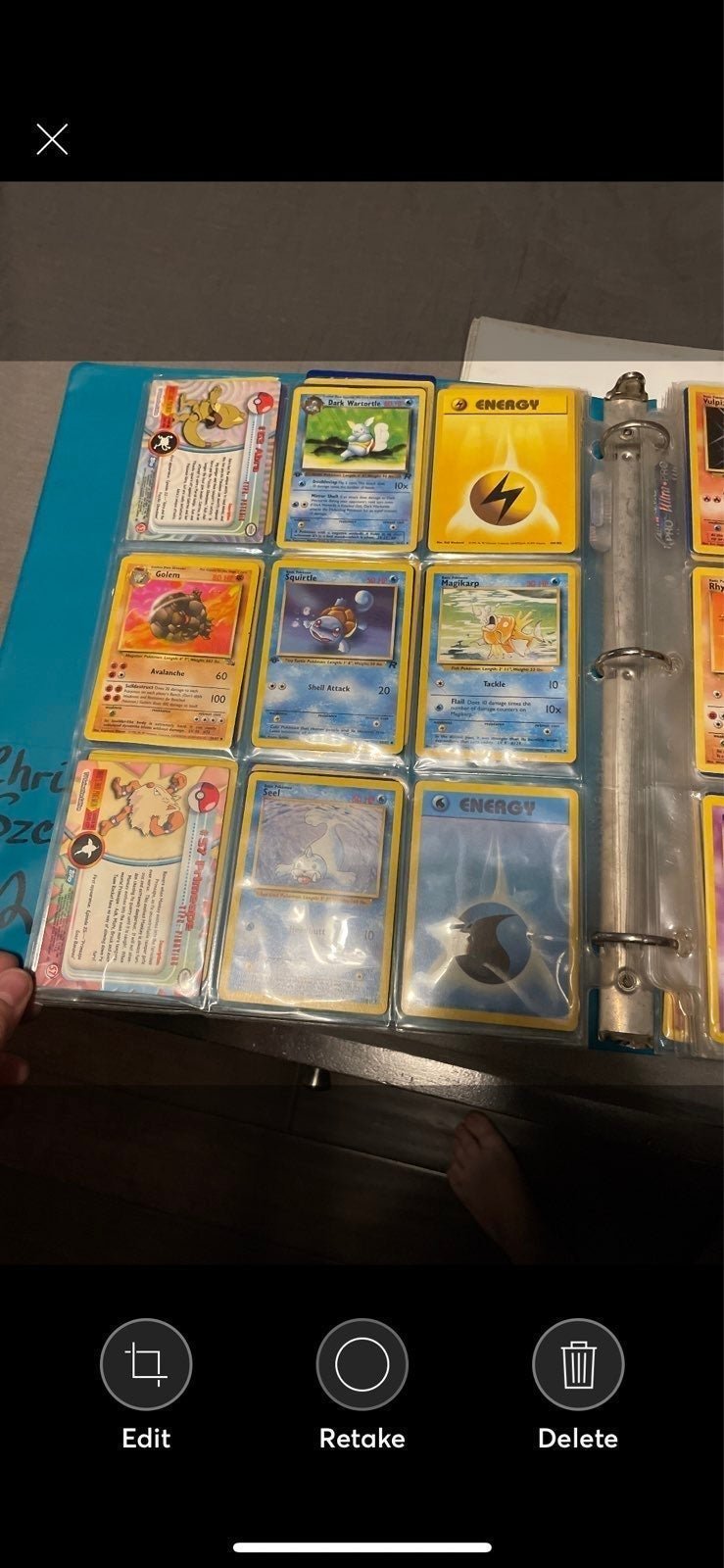 vintage Pokemon cards