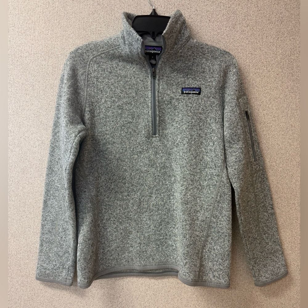 Patagonia Womens Size Medium Better Sweater Fleece Quarter Zip Grey