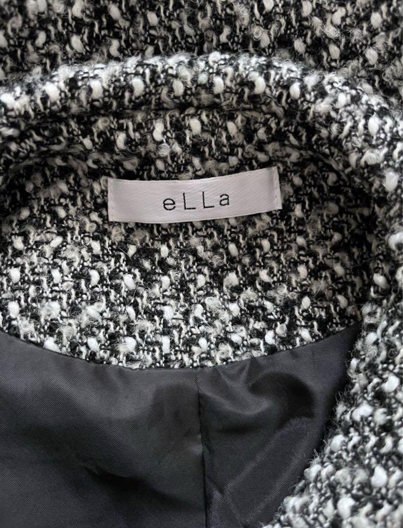 Ella Webshop Big Collar Tweed Gilet Mix Sweater Vests