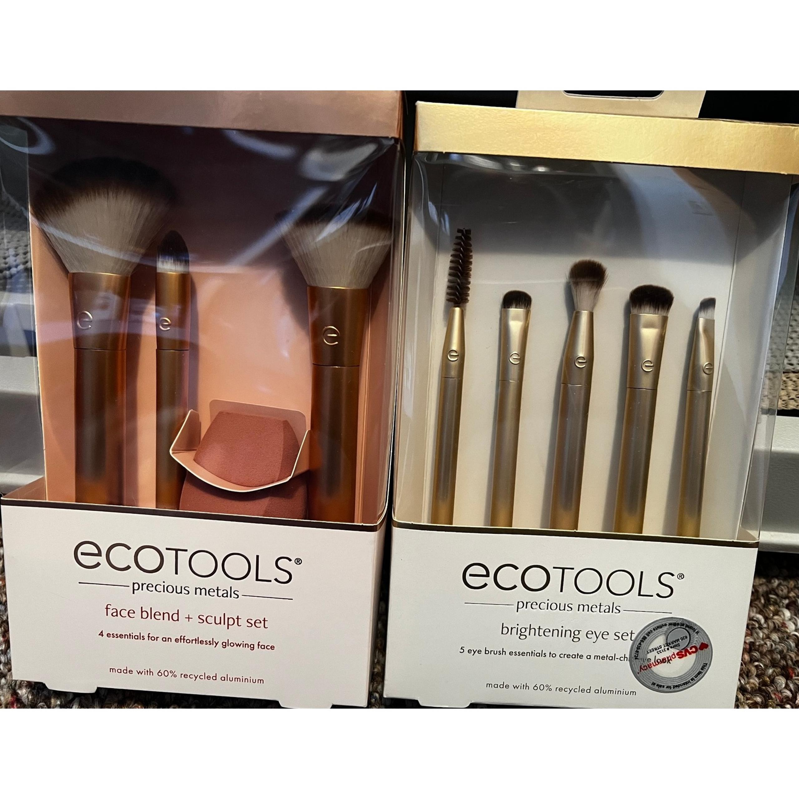 EcoTools Makeup Brush Set Precious Metals Face Eye Brush Kit New
