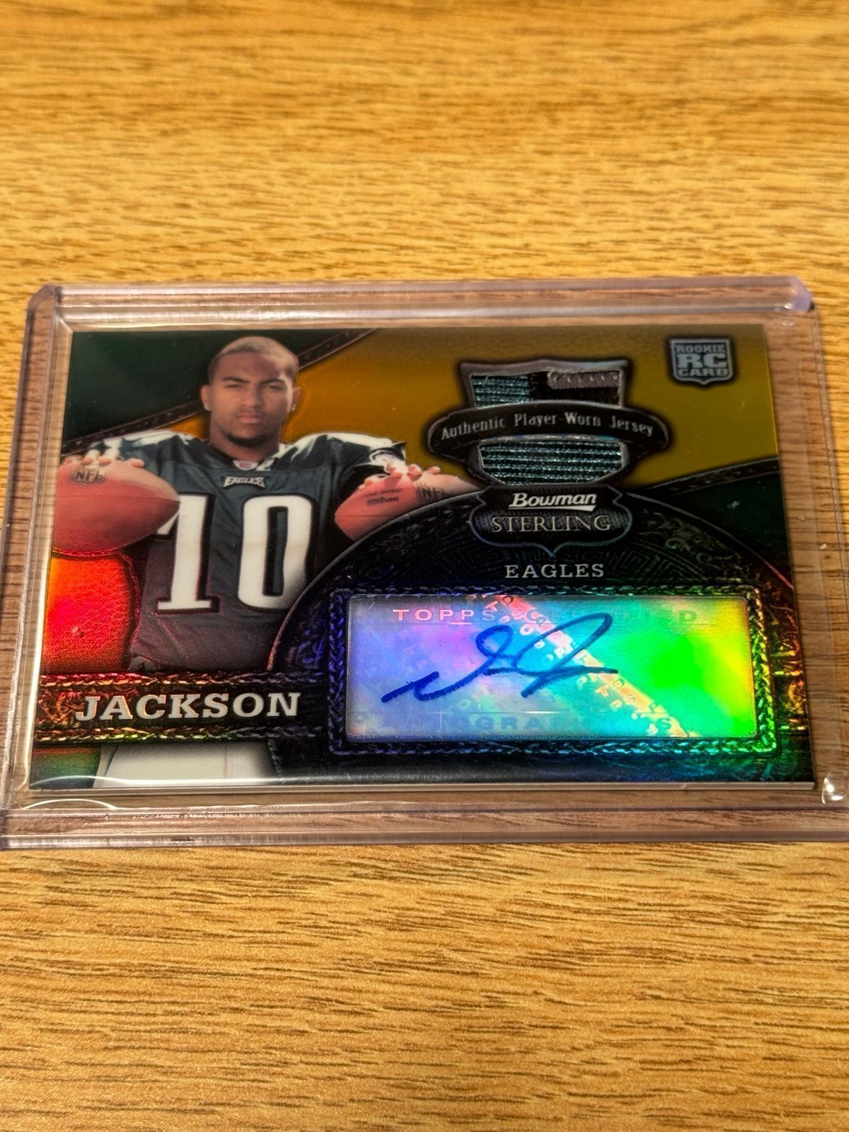 2008 Bowman Sterling Relics Gold Refractor /235 DeSean Jackson Rookie Auto RC