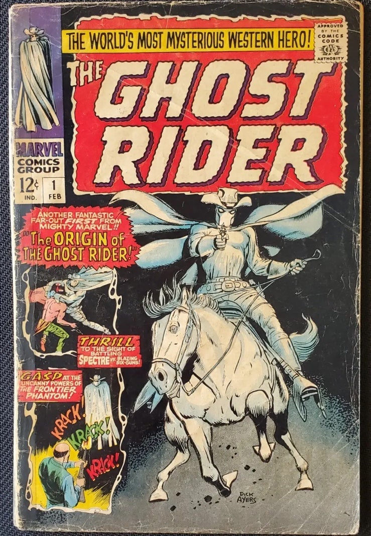 Ghost Rider #1 GD+ 1967 1st App. and Origin Ghost Rider Carter Slade Rare!