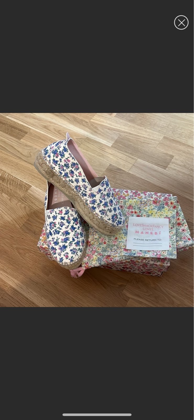 New loveshackfancy x manebi platform espadrilles in blue jay song