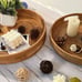 Round Woven Rattan Tray with Handles