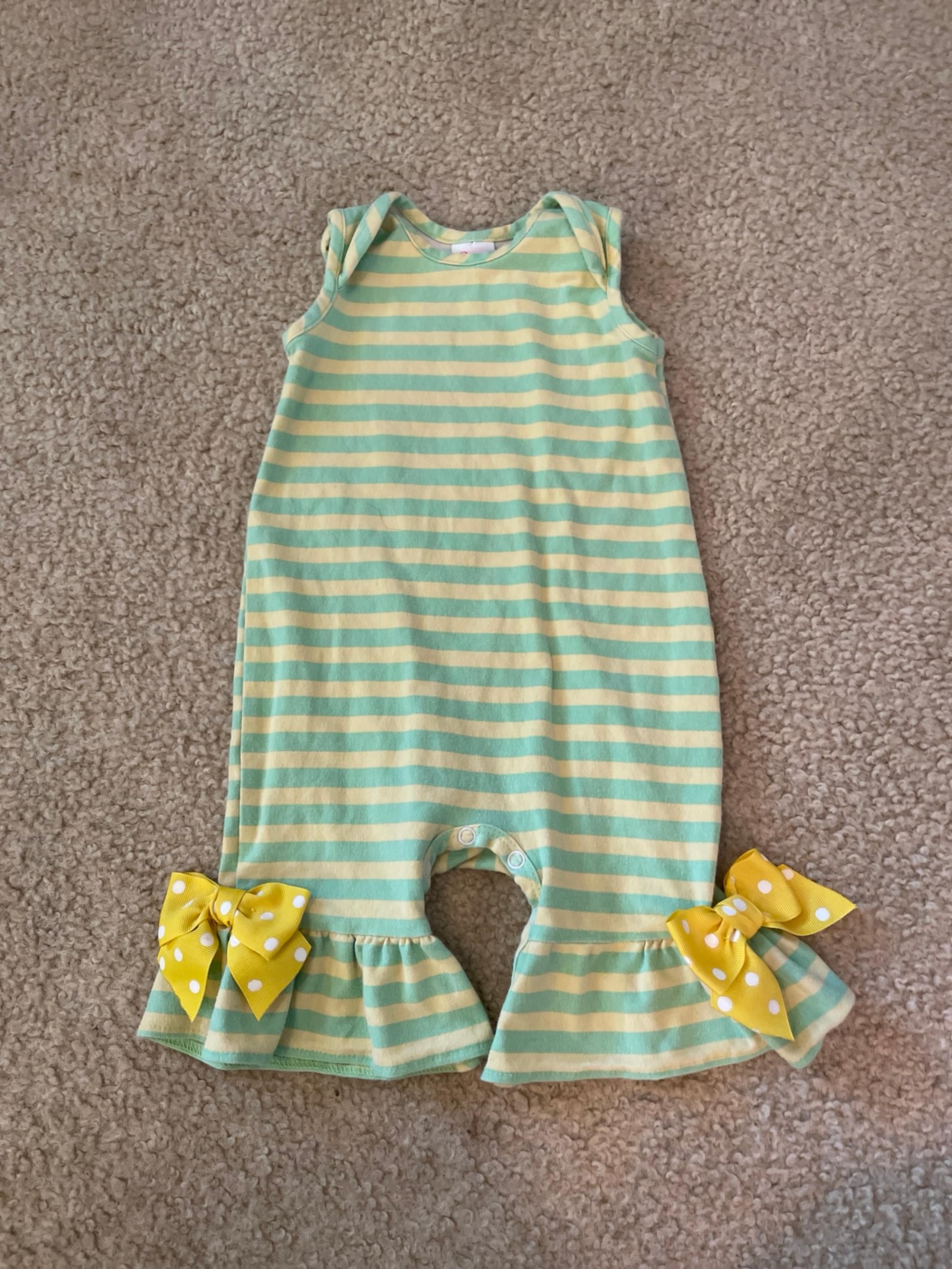 Ricrac & Ruffles Long Romper 3-6mth.