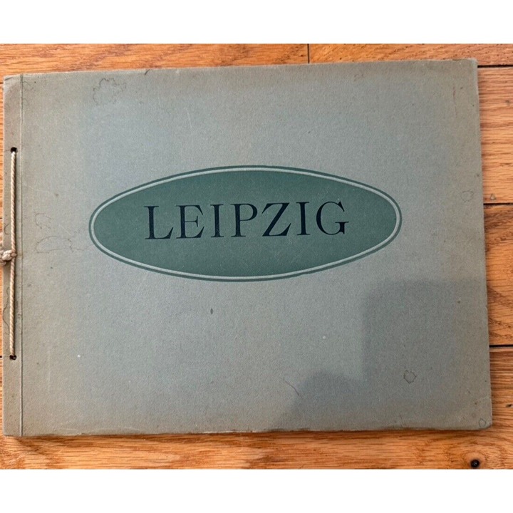Antique Souvenir Leipzig Photo Album By Bruno Hansmann 8.5” x 11” 10 Pictures