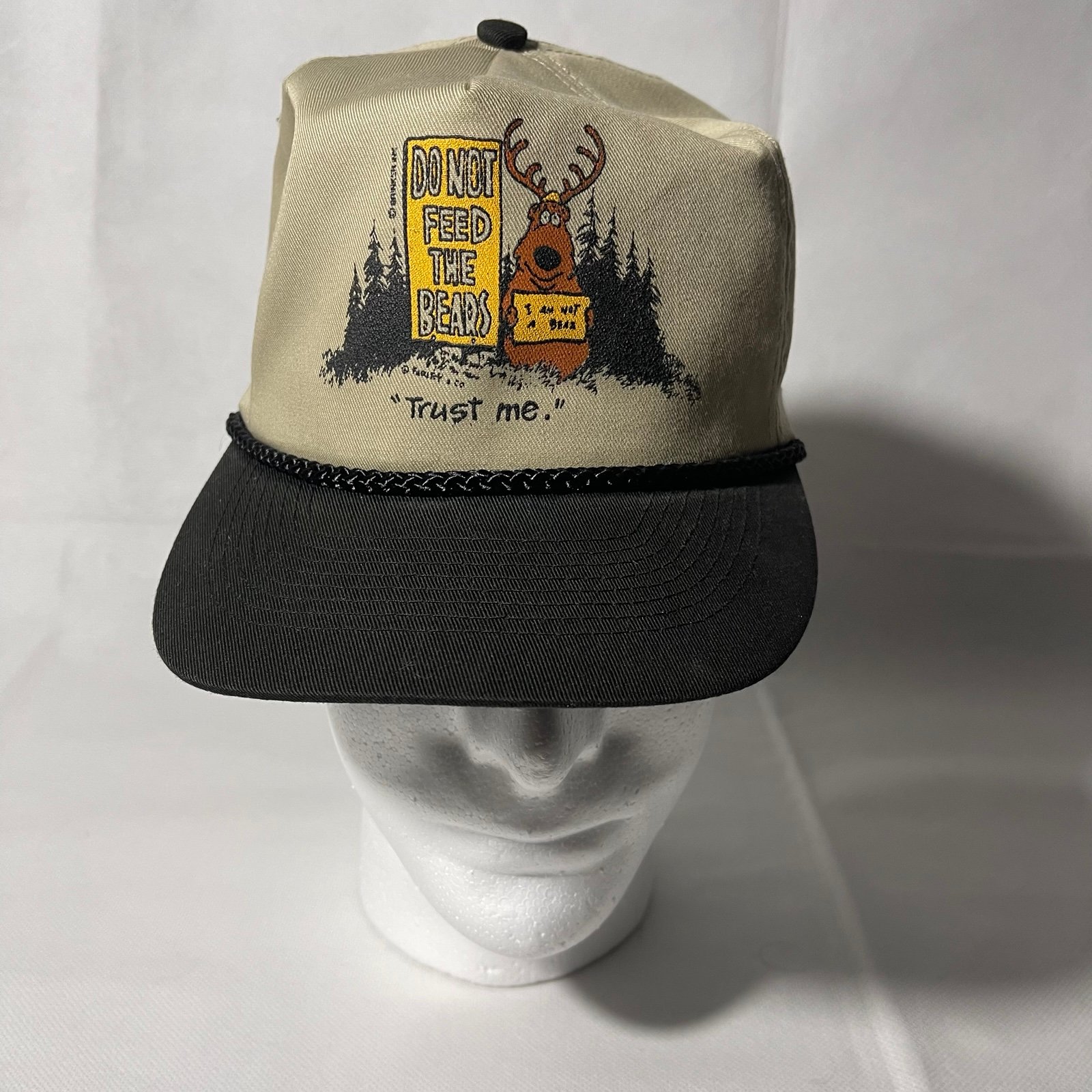 Otto Vintage Snap Back Hat Do Not Feed The Bears 90s