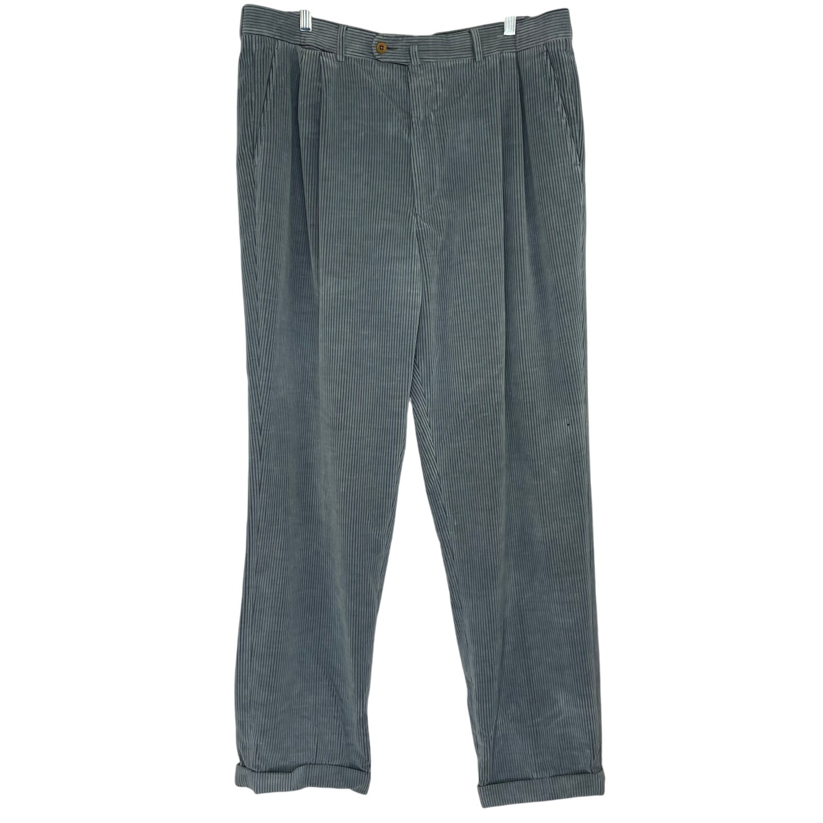 Bullock & Jones Gray Corduroy Pants Loro Piana Sport Fabrics Cashmere blend