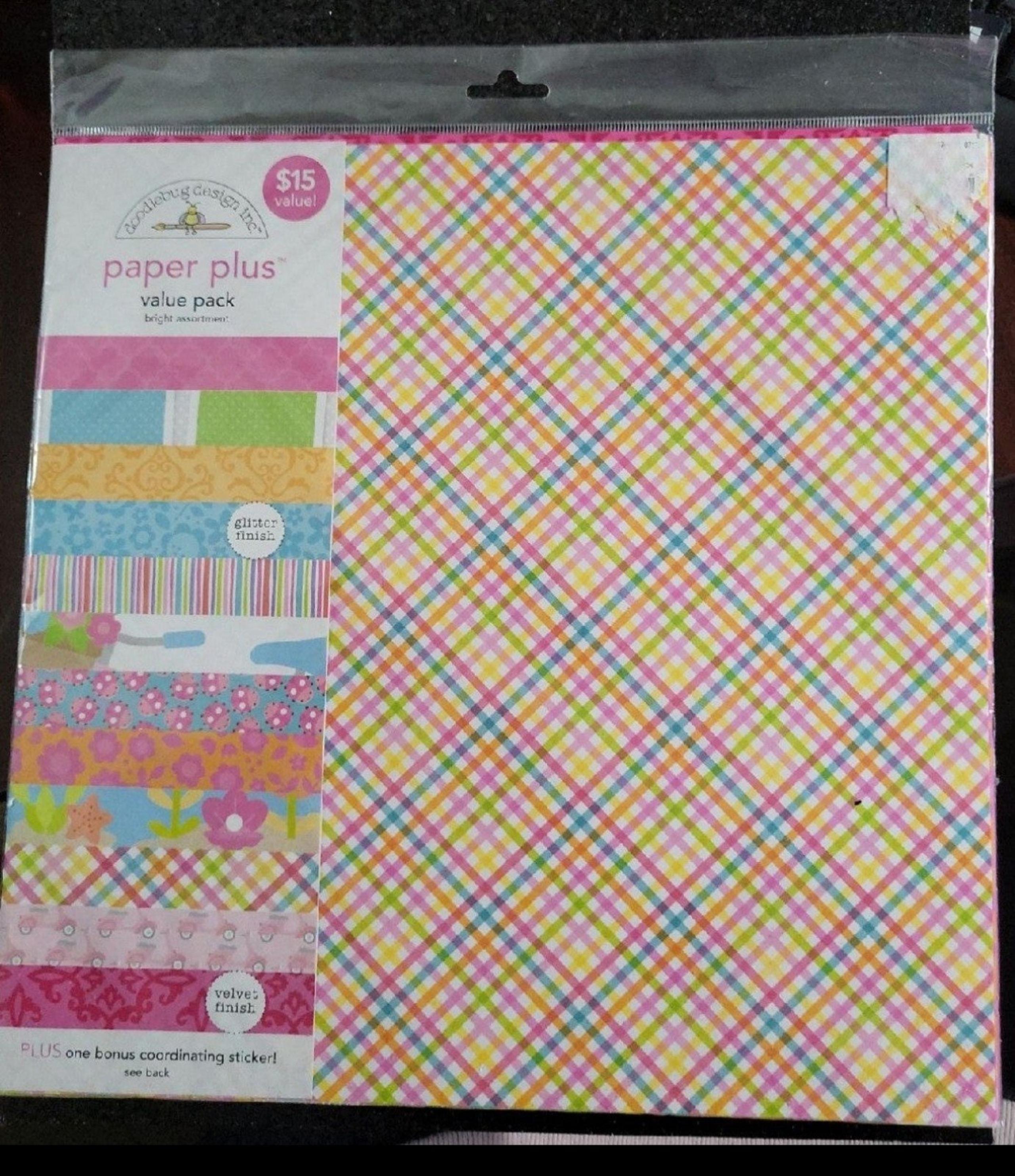 Doodlebug Value Pack Bright Assortment Paper Sheets