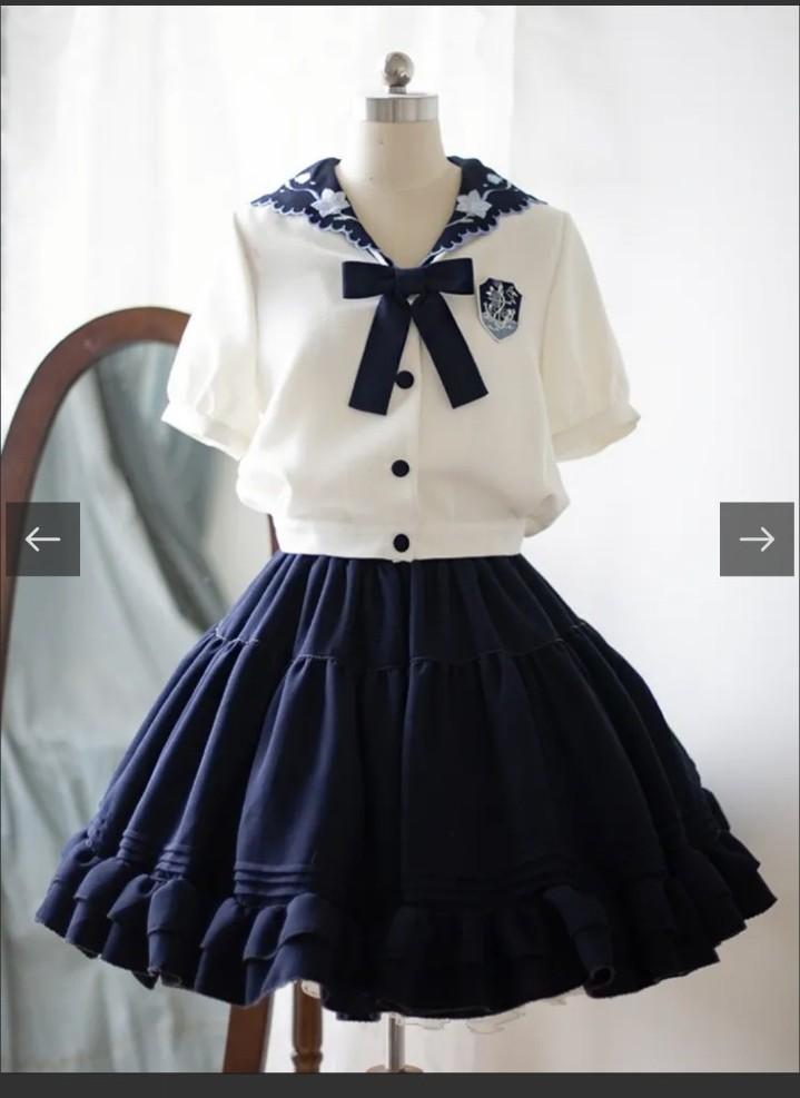 Devil Inspired Navy Lolita Skirt Size Small