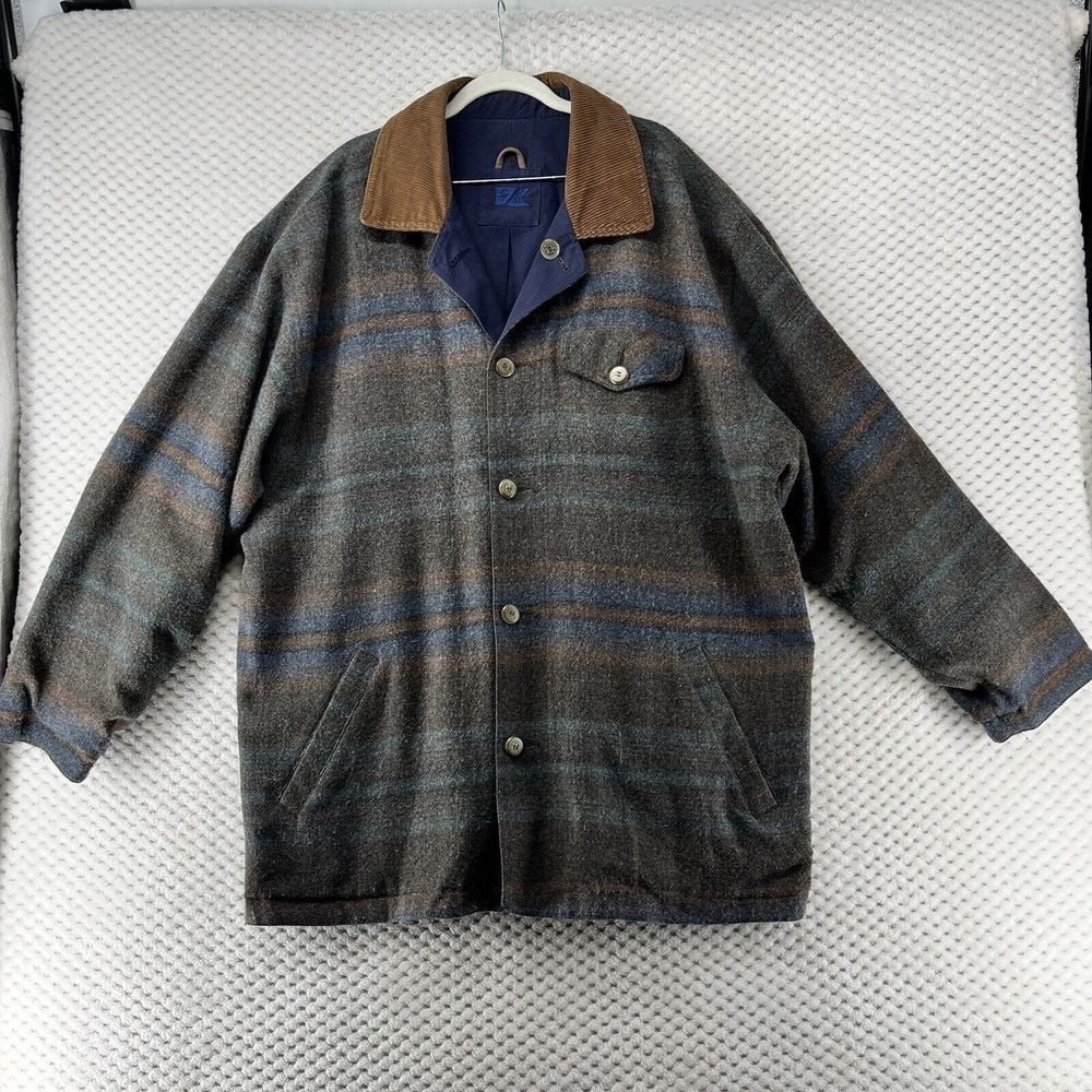 Cutter & Buck Men's L Reversible Blanket Barn Outdoor Chore Coat South Western