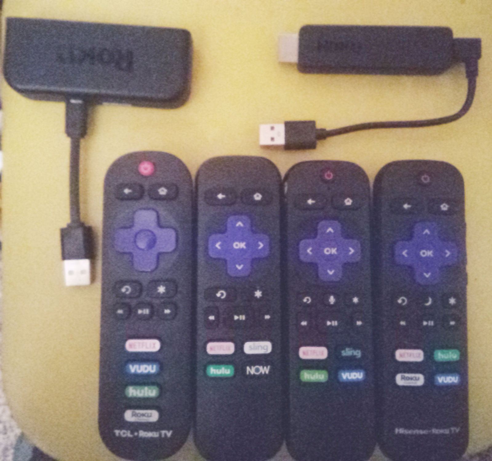 TWO ROKU STREAMING STICKS + VOICE REMOTE