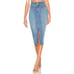 Free People Maddie Denim Midi Skirt 25