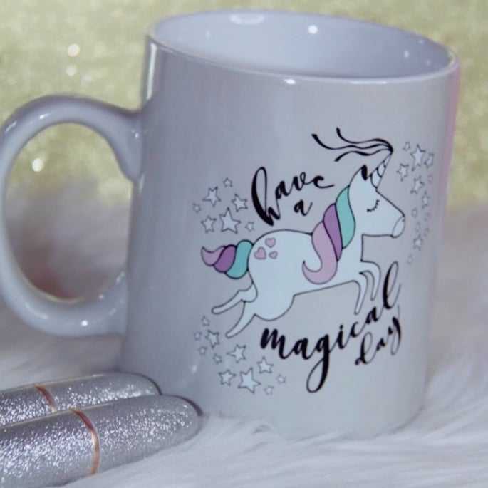 Unicorn gray mug