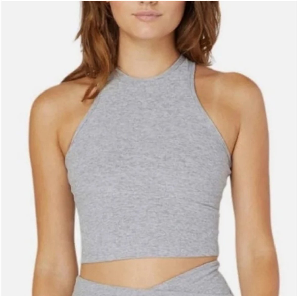 Beyond Yoga Spacedye Criss Cross Back Tank - Heather Gray