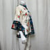 60s Lily silk floral embroidered kimono size:M