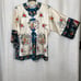 60s Lily silk floral embroidered kimono size:M