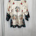 60s Lily silk floral embroidered kimono size:M