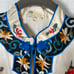 60s Lily silk floral embroidered kimono size:M