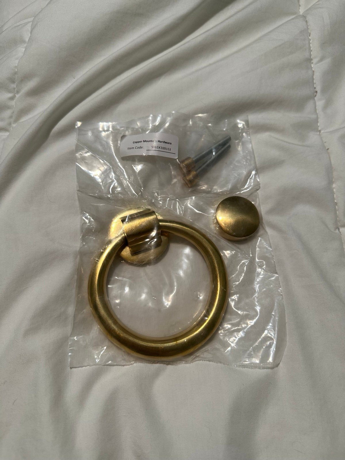 Copper Mountain Hardware Solid Brass Traditional Ring Door Knocker, 5 1/2 Inches