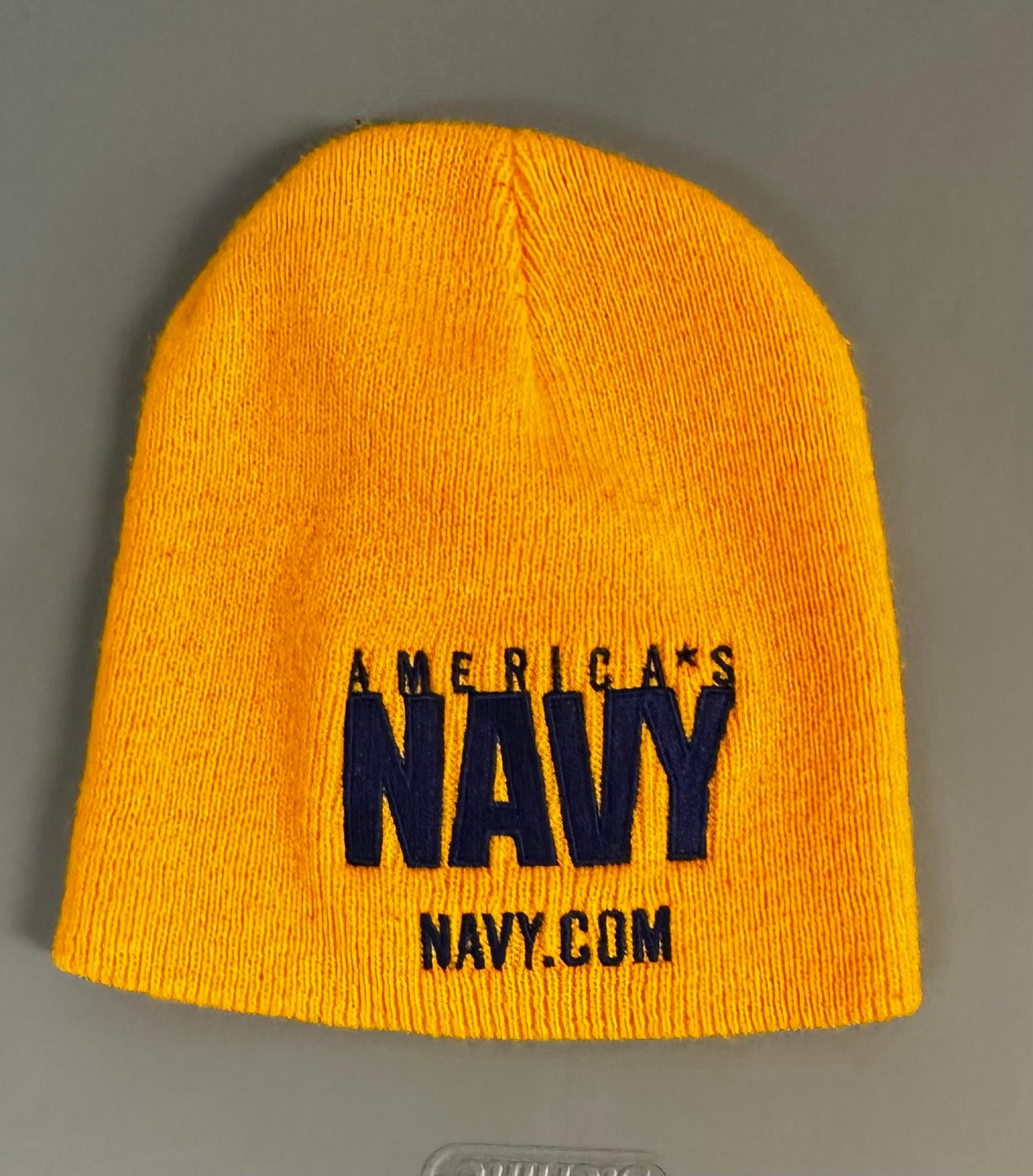 Navy Winter Beanie Official US Navy Yellow Rare Warm Hat
