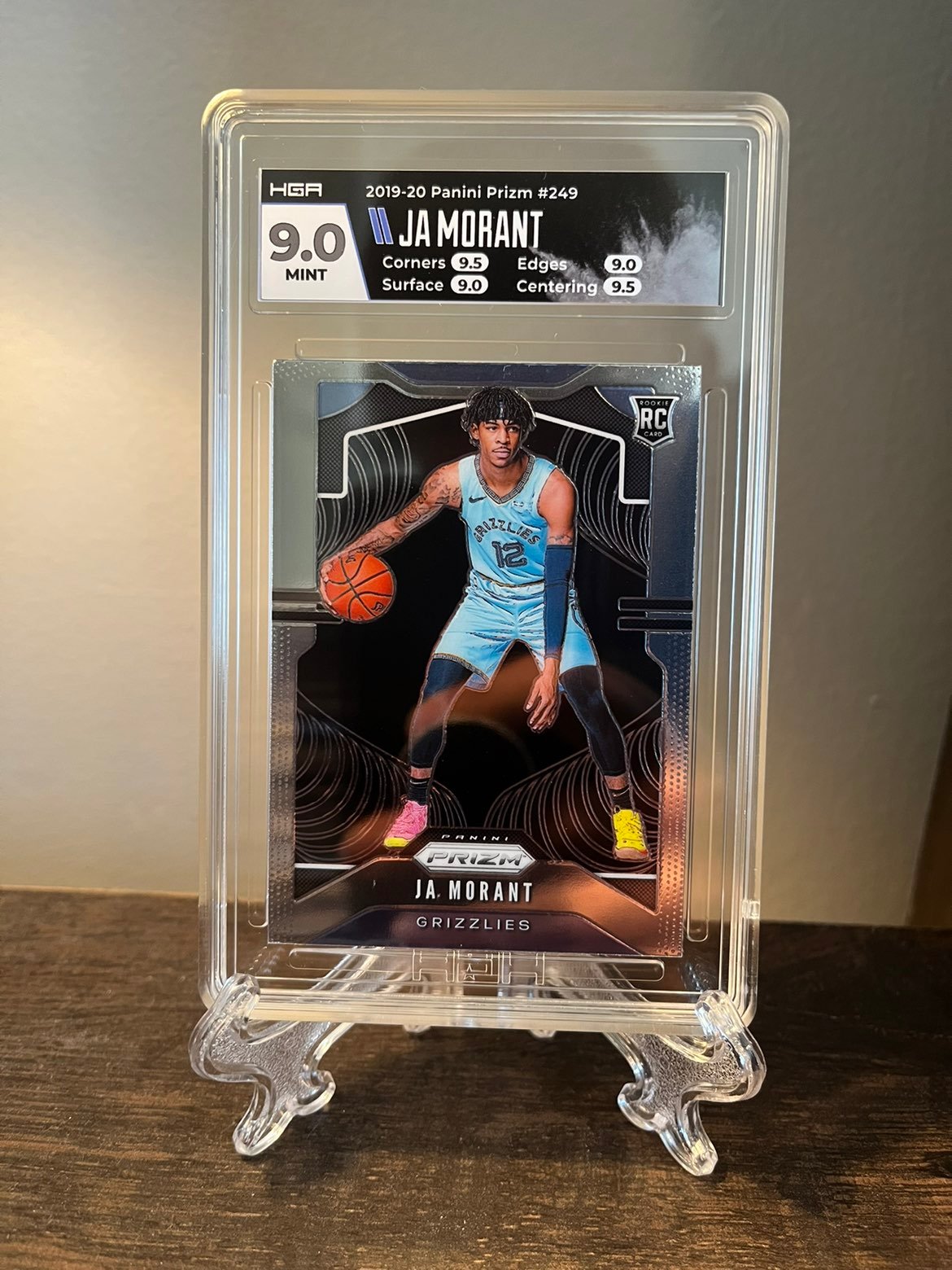 2019-20 Panini Prizm Ja Morant Rookie #249 HGA 9 MINT Rookie RC Grizzlies
