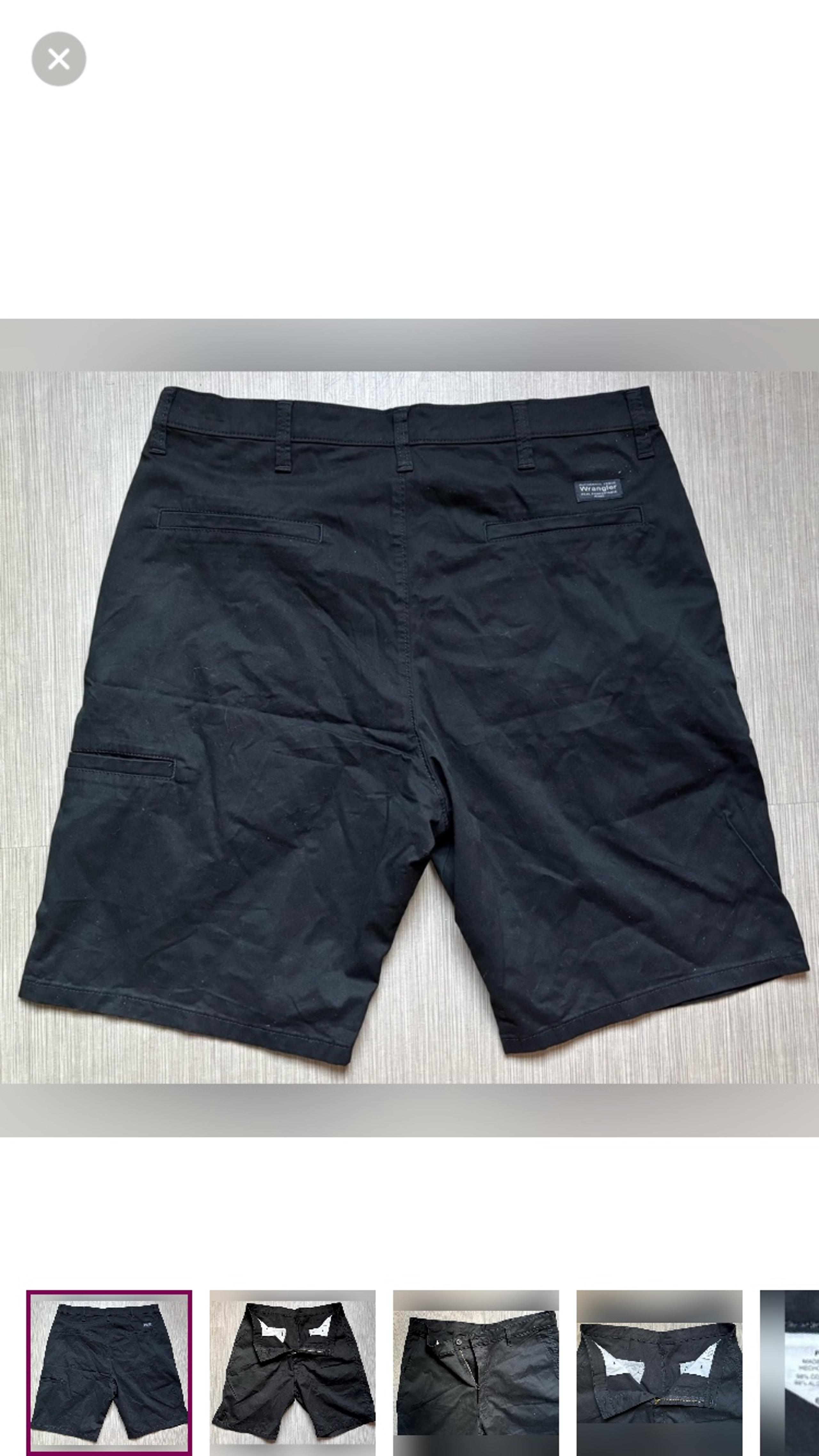 Wrangler Cotton Blend Casual Men’s Shorts in Black color Size 36