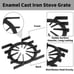Allstare Upgraded Spider Grate Replacement Parts Viking Stove Burner 4 Pack Iron